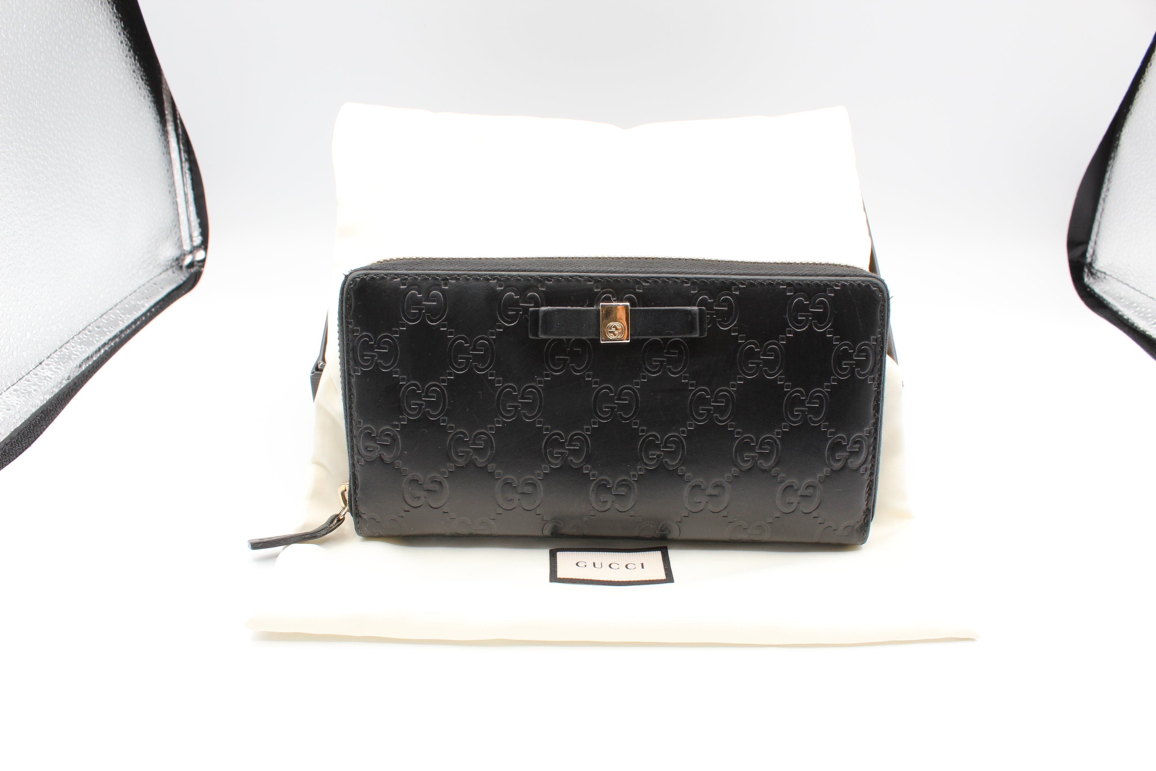 Gucci Guccissima Continental Zip Around Wallet