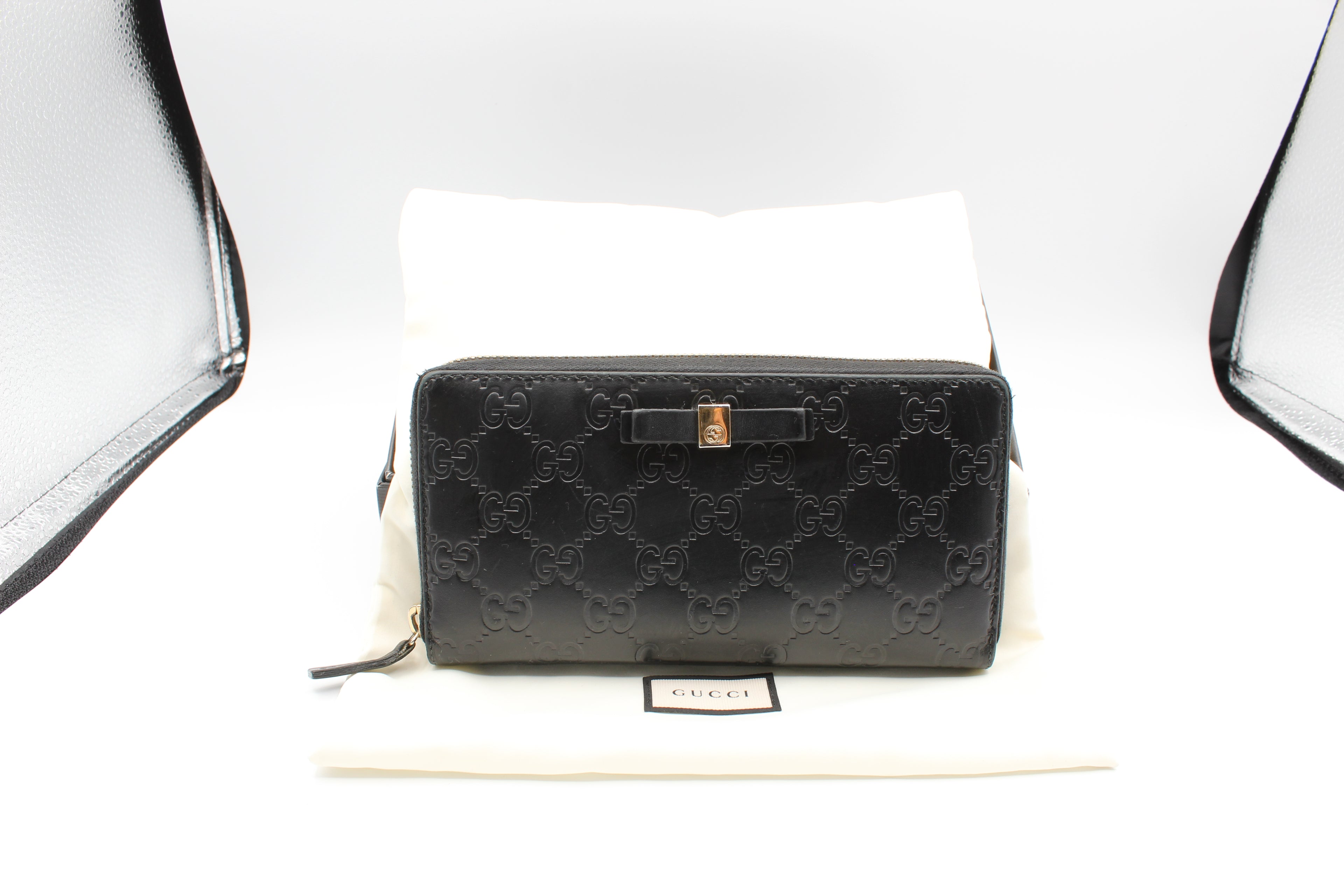 Gucci Guccissima Continental Zip Around Wallet