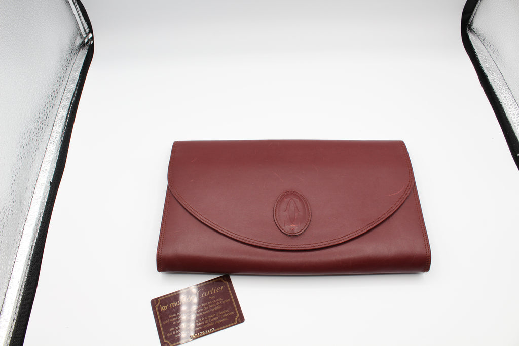 Cartier Clutch Bag Bordeux Calf
