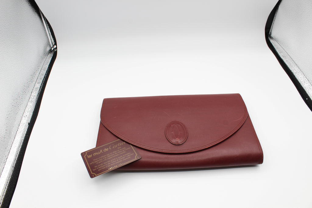 Cartier Clutch Bag Bordeux Calf