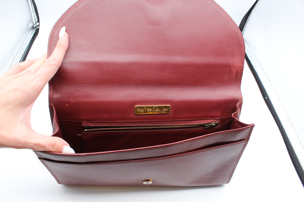 Cartier Clutch Bag Bordeux Calf