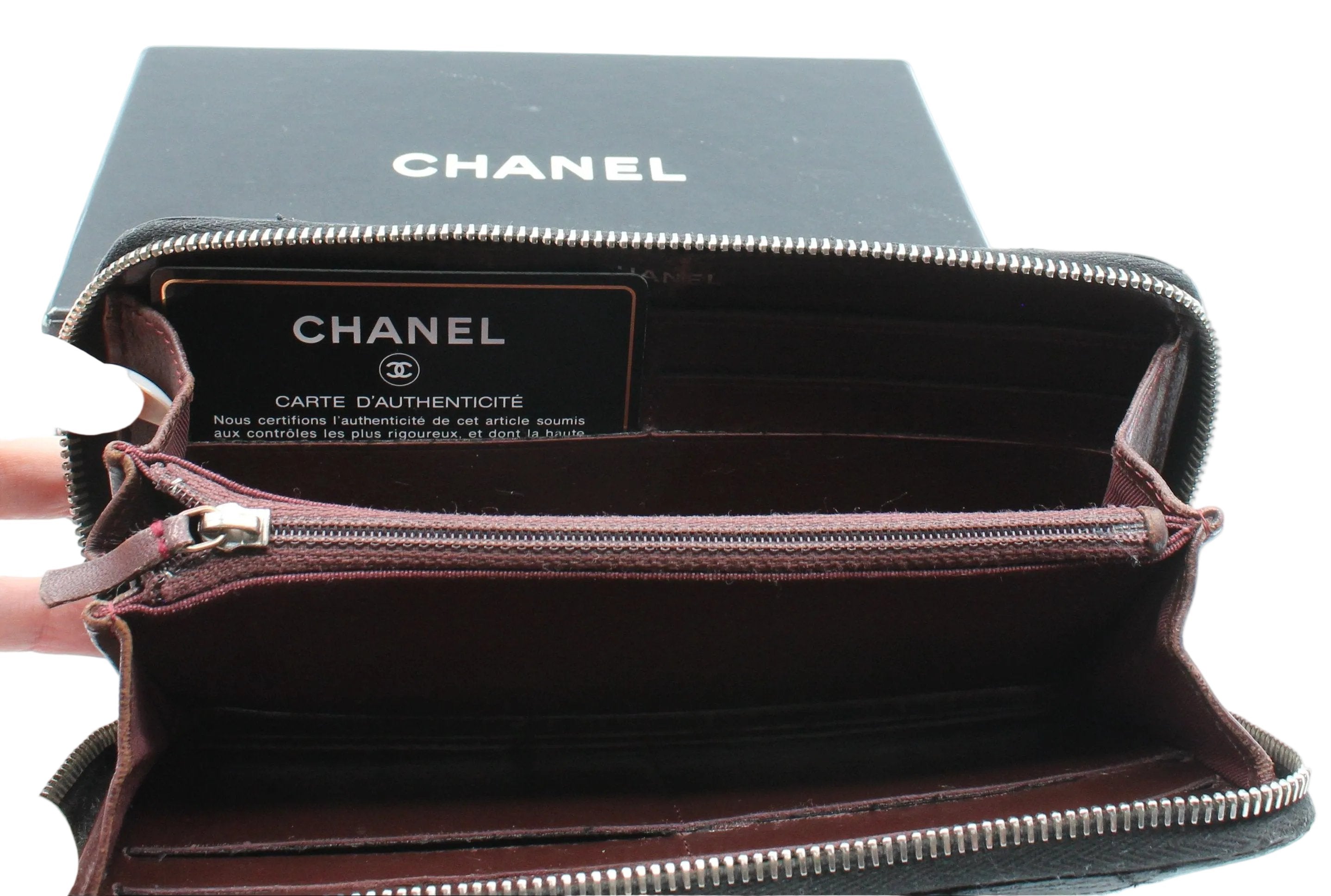 Chanel Chanel Quilted Large Gusset Zip Around Wallet