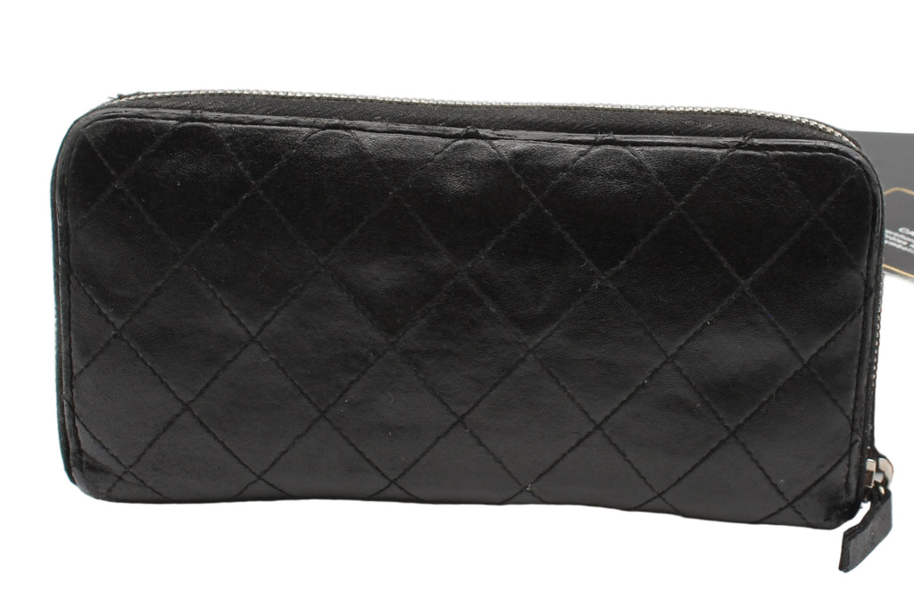 Chanel Chanel Quilted Large Gusset Zip Around Wallet