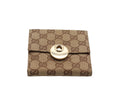 Gucci GG Canvas Eclipse French Wallet — Beige/Pink