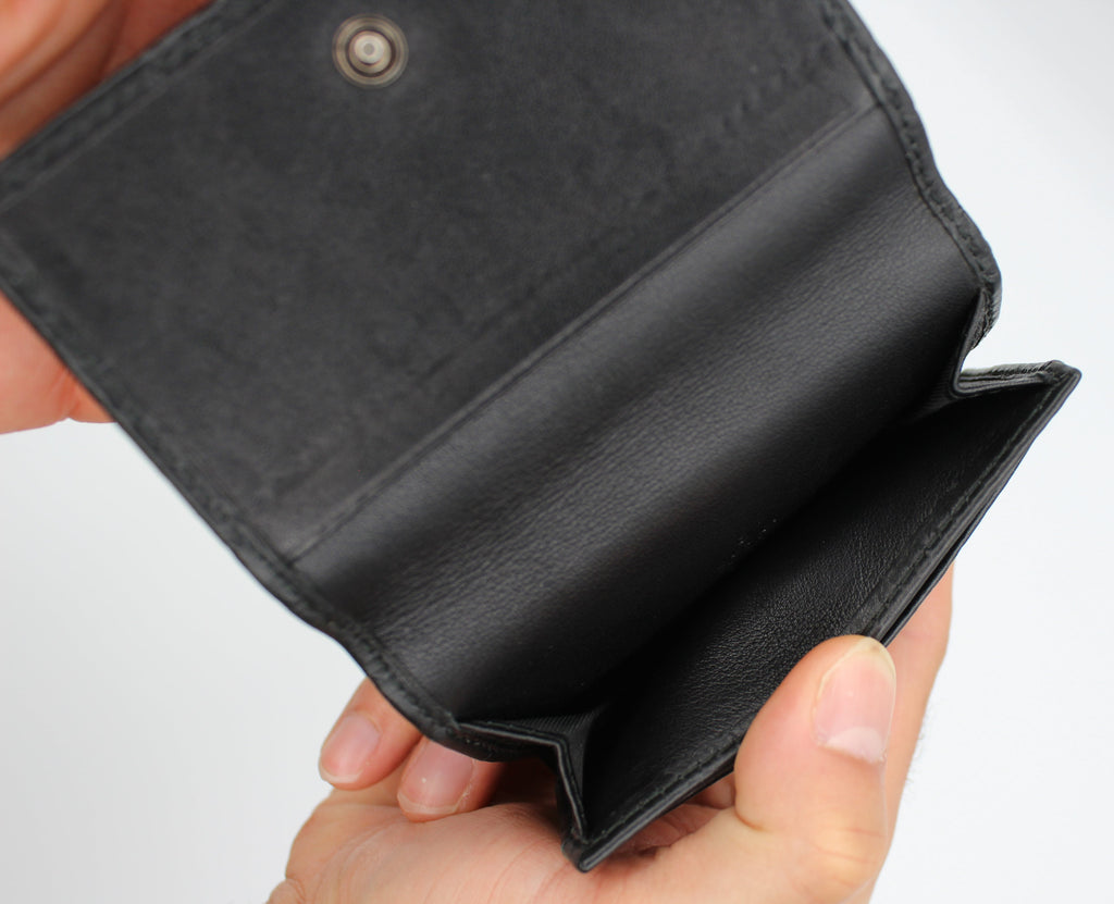 Gucci Guccissima Embossed Leather Compact Wallet — Black