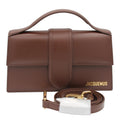 Jacquemus Le Bambino Long Structured Flap Bag — Dark Brown | Gold Hardware