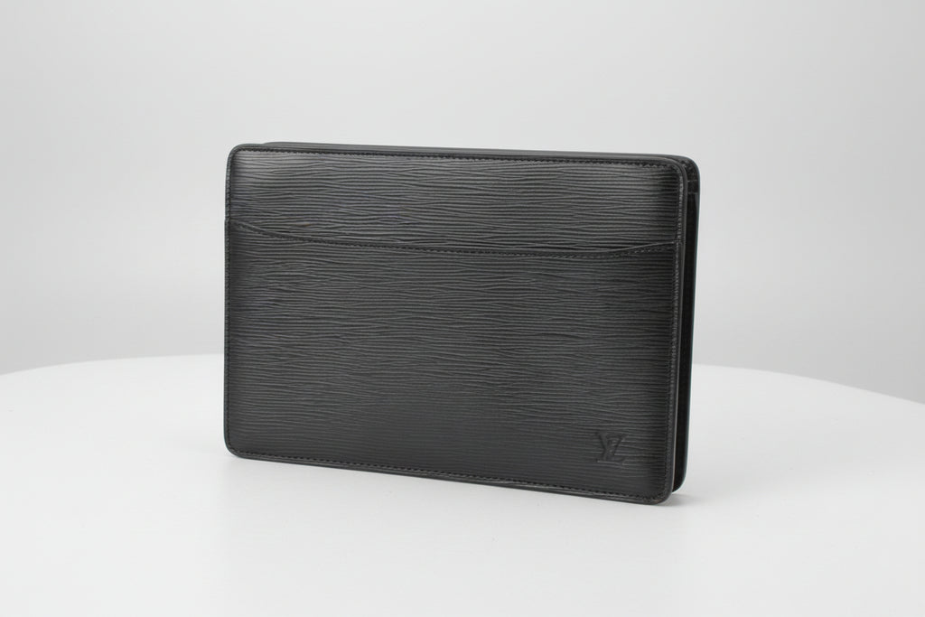 Louis Vuitton Pochette Homme Epi Leather Clutch — Noir Black
