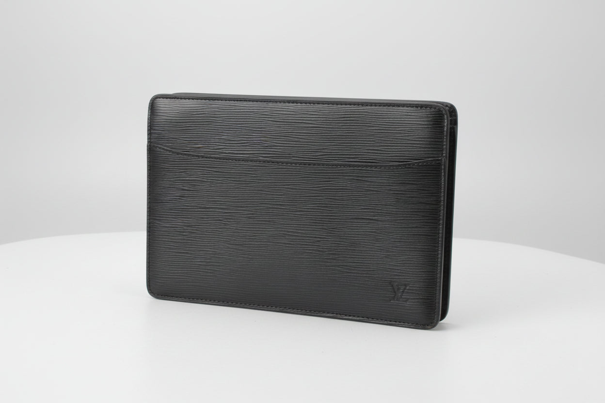 Louis Vuitton Pochette Homme Epi Leather Clutch — Noir Black