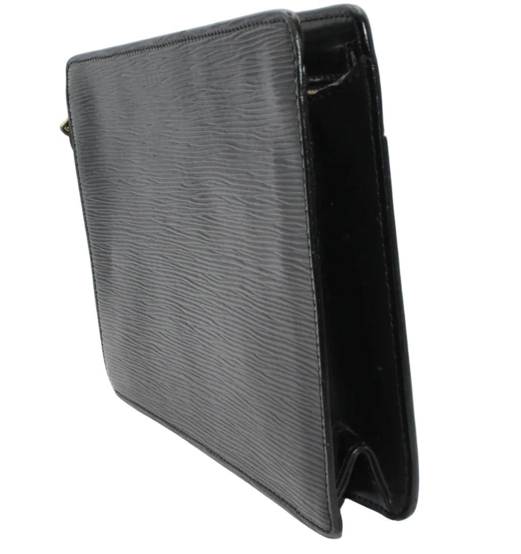 Louis Vuitton Pochette Homme Epi Leather Clutch — Noir Black
