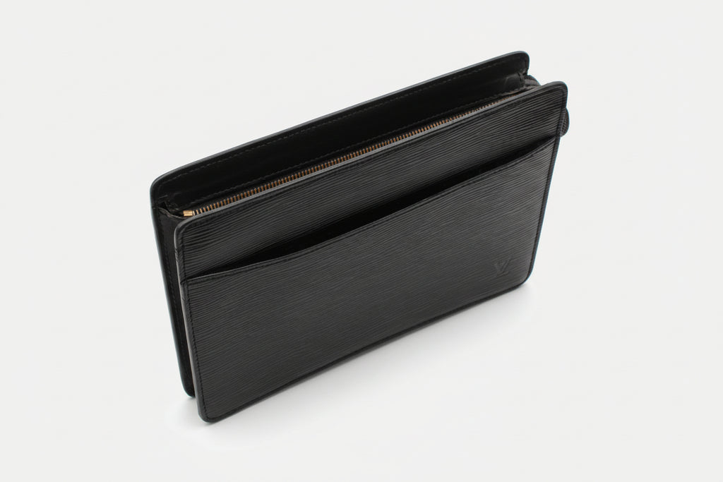 Louis Vuitton Pochette Homme Epi Leather Clutch — Noir Black