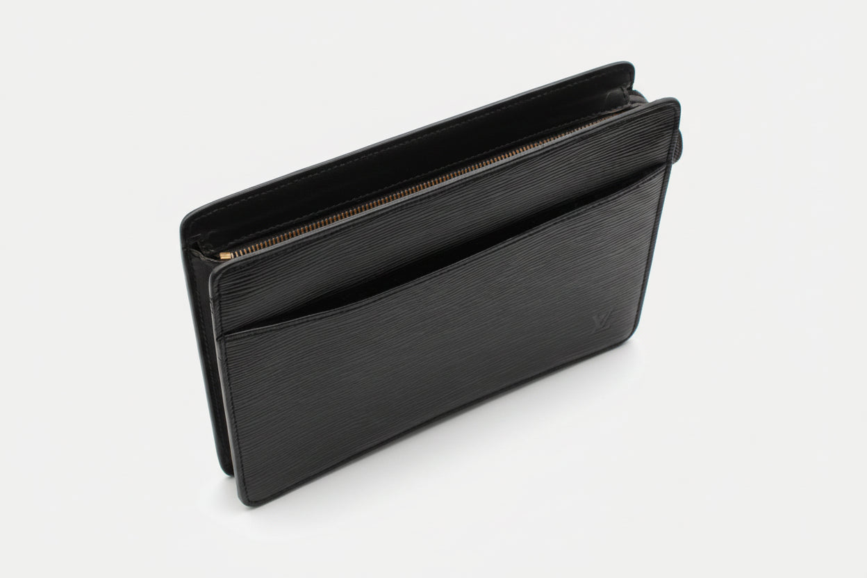 Louis Vuitton Pochette Homme Epi Leather Clutch — Noir Black