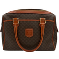 Céline Vintage Macadam Mini Boston Bag — Brown/Tan