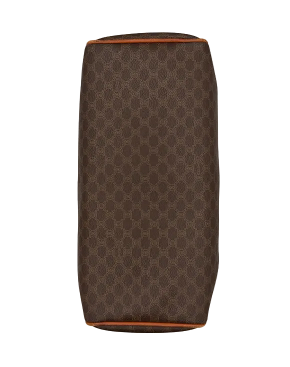 Céline Vintage Macadam Mini Boston Bag — Brown/Tan
